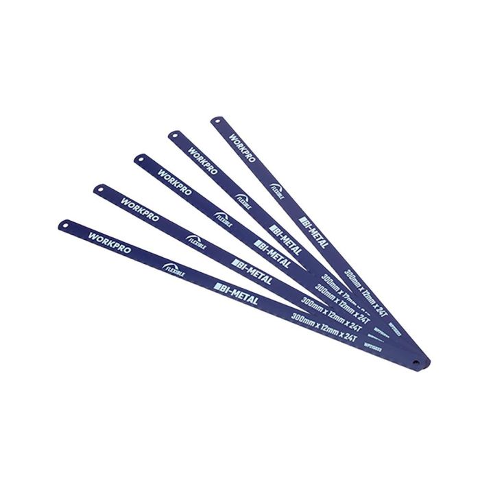 Hojas de sierra bimetálicas, 300 mm, 24 tpi, juego 5 piezas 0 Hojas de sierra bimetálicas, 300 mm, 24 tpi, juego 5 piezas 0