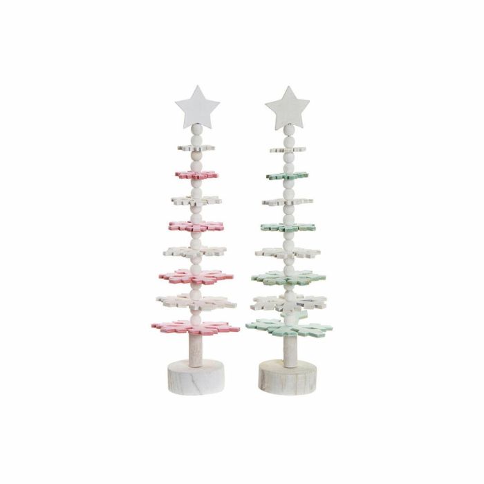 Arbol Navidad Fantasia DKD Home Decor Verde Rosa 11 x 41 x 11 cm (2 Unidades) Arbol Navidad Fantasia DKD Home Decor Verde Rosa 11 x 41 x 11 cm (2 Unidades)