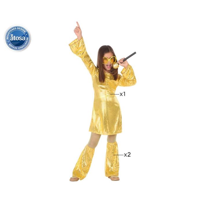 Disfraz Disco Dorado Niña Infantil 7-9 Años Disfraz Disco Dorado Niña Infantil 7-9 Años