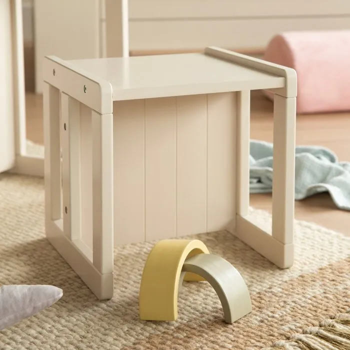 ROBA AABKJ29812 Taburete Infantil Regulable con 3 Alturas, Estilo Rústico, Color Beige Cachemira