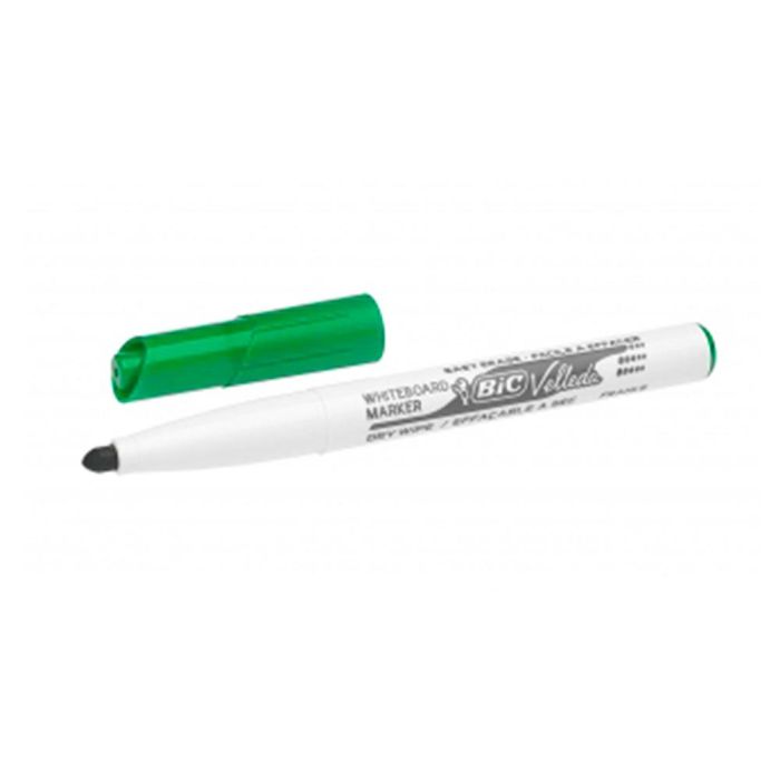 Rotulador Bic Velleda Para Pizarra Verde Punta Redonda 1,4 mm 12 unidades 3