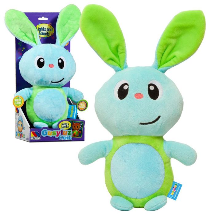 Molto 21542 Conejito Gusy Luz Friends Peluche suave con luces y sonido para bebés +6 meses 0 Molto 21542 Conejito Gusy Luz Friends Peluche suave con luces y sonido para bebés +6 meses 0