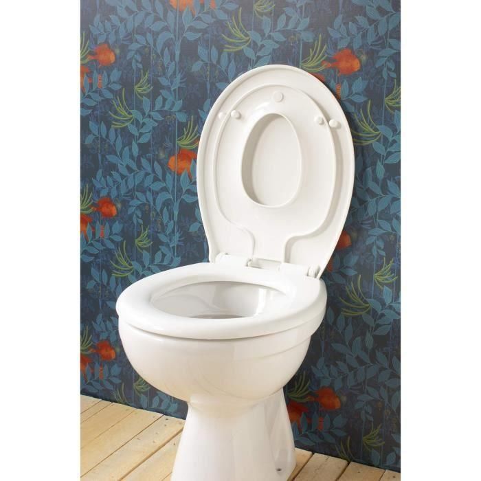 Gelco Asiento de inodoro para adulto y niño, doble aro con freno de caída, sujeción universal, polipropileno, blanco, aro niño magnético 4 Gelco Asiento de inodoro para adulto y niño, doble aro con freno de caída, sujeción universal, polipropileno, blanco, aro niño magnético 4