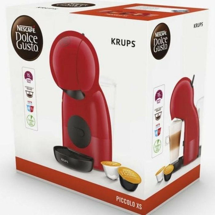 Cafetera de Cápsulas Krups KP1A35AS Rojo 1600 W 15 bar 4 Cafetera de Cápsulas Krups KP1A35AS Rojo 1600 W 15 bar 4