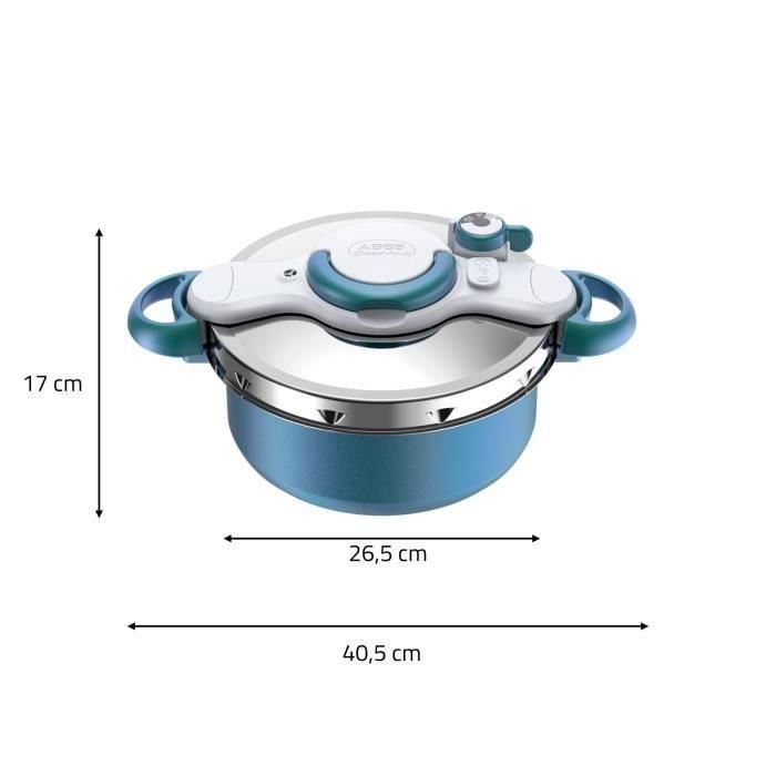 SEB P4705100 Olla a presión Olla a presión CLIPSOMINUT 'DUO - 5L - Todas las placas de cocción incluida la inducción - Fabricación francesa - Bleu Boréal 5