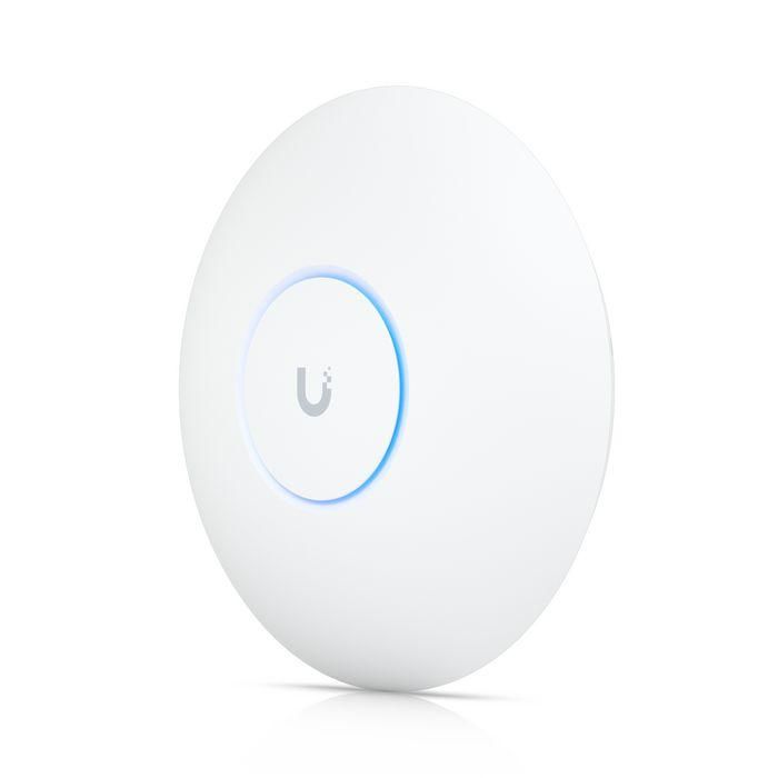 Ubiquiti WiFi 7 AP, 6 GHz, 8 spatial streams, 2.5 GbE RJ45 port, PoE+, 44-57V DC, polycarbonate, aluminum, white 1