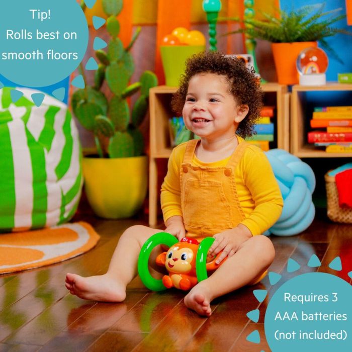Bright Starts Little Roll & Glow Monkey - Mono que rueda y brilla para bebés, fomenta el movimiento y la diversión 9 Bright Starts Little Roll & Glow Monkey - Mono que rueda y brilla para bebés, fomenta el movimiento y la diversión 9