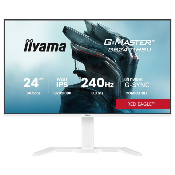 iiyama G-Master GB2471HSU-W1 Monitor Gaming 24" (60.5 cm) Full HD, Fast IPS, 240 Hz, 0.3 ms, NVIDIA G-SYNC, AMD FreeSync, Blanco 1 iiyama G-Master GB2471HSU-W1 Monitor Gaming 24" (60.5 cm) Full HD, Fast IPS, 240 Hz, 0.3 ms, NVIDIA G-SYNC, AMD FreeSync, Blanco 1