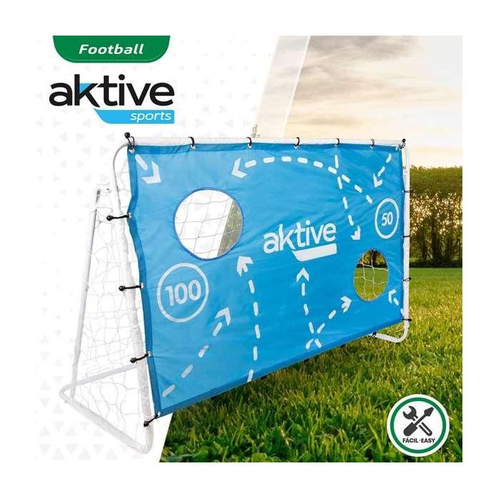 Portería de futbol de metal aktive con lona de entrenamiento 182x91x122cm 5 Portería de futbol de metal aktive con lona de entrenamiento 182x91x122cm 5