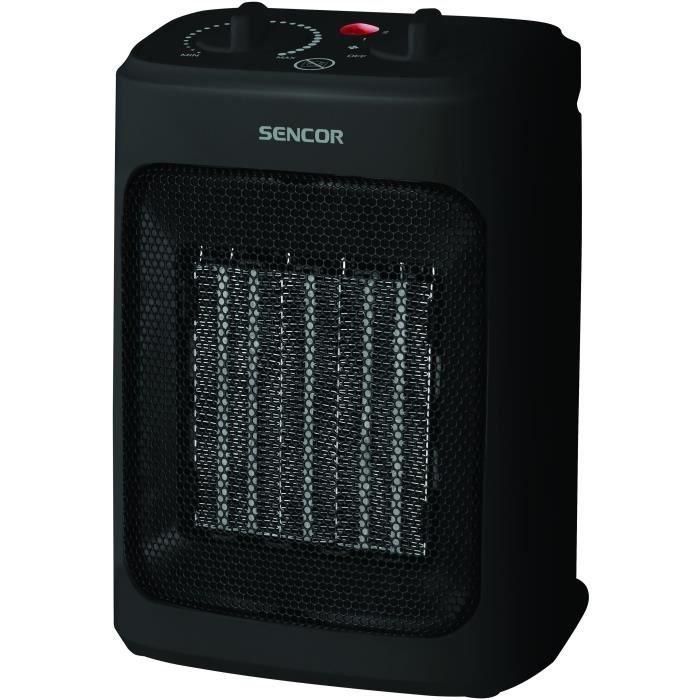 Radiador cerámico - SENCOR - SFH 7601BK - Hasta 2000 W - 3 niveles de calefacción - 10/15 m² - 60 dB - Negro