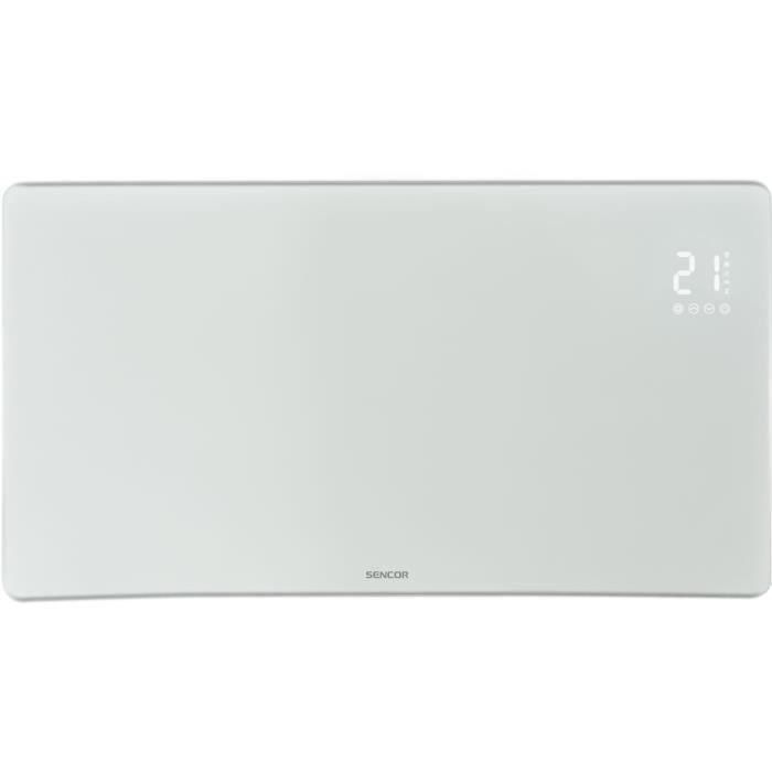 Radiador de cristal Wi-Fi inteligente - SENCOR - SCF 4740WH - 2400 W - 2 niveles - Termostato - Blanco 3