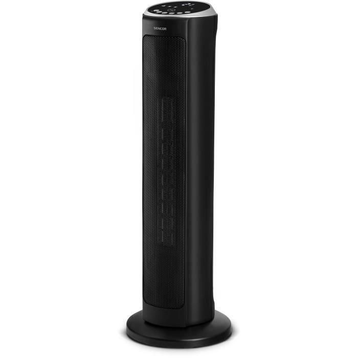 Radiador de torre cerámico - SENCOR - SFH 8990BK - Hasta 2000 W - 3 modos - 24 m² / 60 m³ - Mando a distancia - Negro