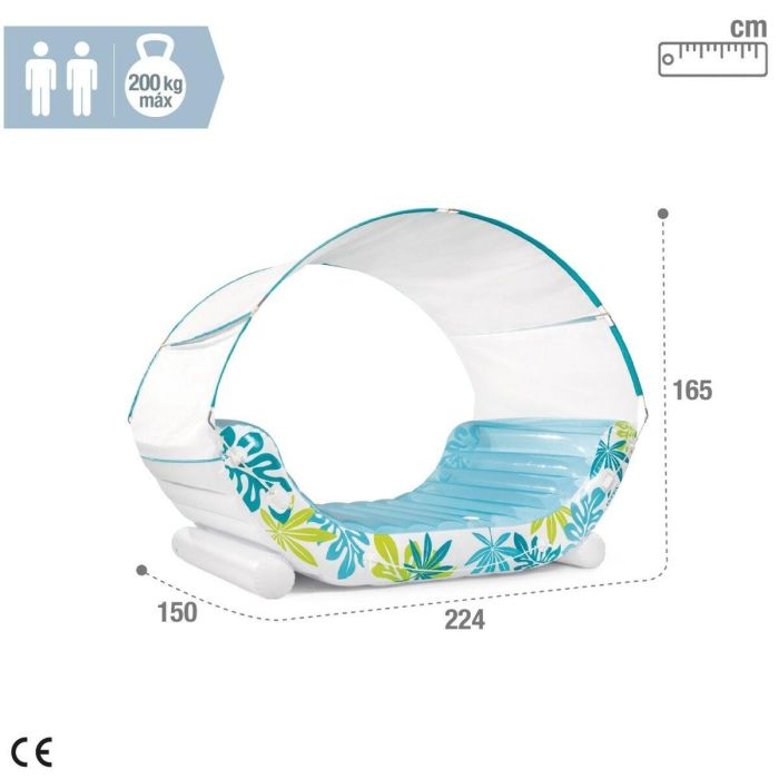 Colchoneta Hinchable Intex 224 x 165 x 150 cm (2 Unidades) 3 Colchoneta Hinchable Intex 224 x 165 x 150 cm (2 Unidades) 3