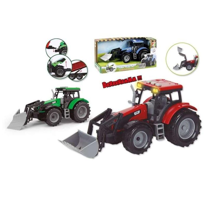 Tractor friccion con luz y sonidos, escala 1:32, 14x29x11cm - modelos surtidos 5