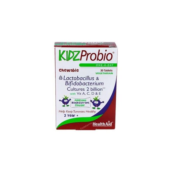 HEALTH AID Kidzprobio Probióticos y Vitaminas 2000 Millones UFC 30 Comprimidos Masticables Niños