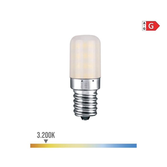 Edm Bombilla Pebetero Tubular LED E14 3W 250LM 3200K Luz Cálida Ø1,8x5,2cm
