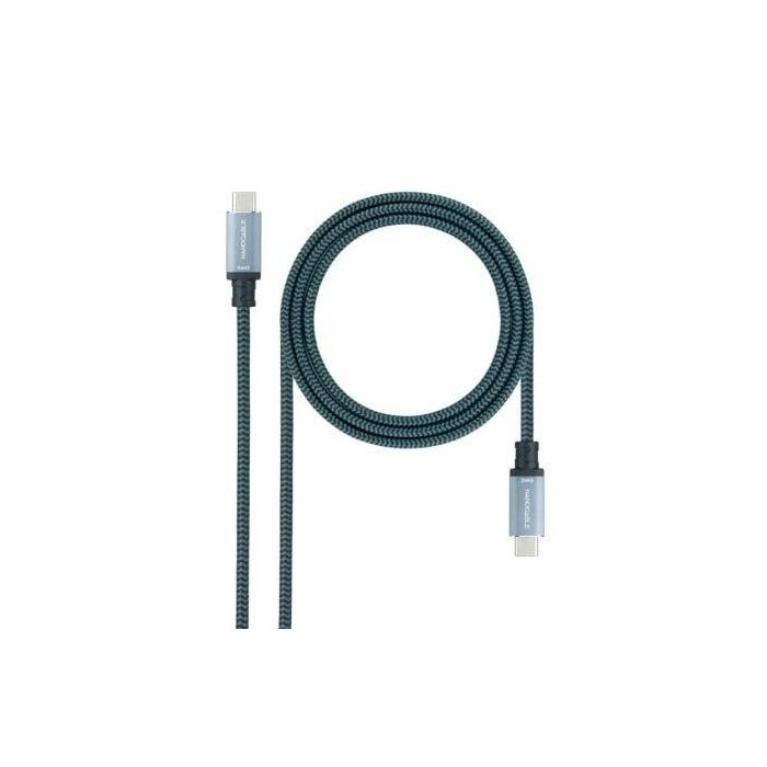 Cable USB 3.1 Tipo-C Nanocable 10.01.4102-COMB/ USB Tipo-C Macho - USB Tipo-C Macho/ Hasta 100W/ 20Gbps/ 2m/ Gris y Negro 1 Cable USB 3.1 Tipo-C Nanocable 10.01.4102-COMB/ USB Tipo-C Macho - USB Tipo-C Macho/ Hasta 100W/ 20Gbps/ 2m/ Gris y Negro 1
