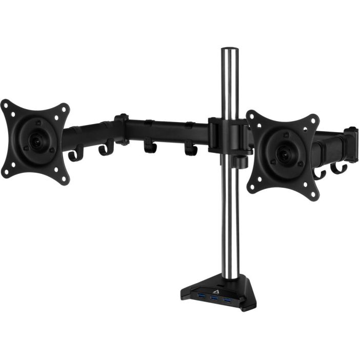 ARCTIC Z2 Pro (Gen3) Soporte de Escritorio para 2 Monitores hasta 34" (86cm) 15kg Negro con 4 Puertos USB