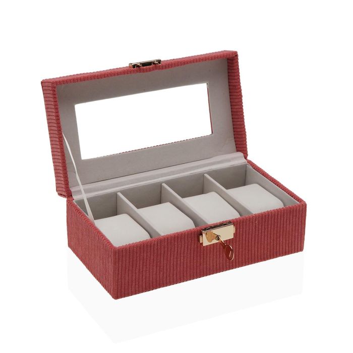 Caja Rojo Para 4 Relojes Versa 11X8CM (2 Unidades) Caja Rojo Para 4 Relojes Versa 11X8CM (2 Unidades)