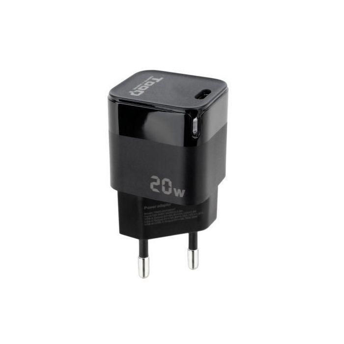 TooQ TQWC-PD20 Cargador de Pared con 1 Puerto USB-C Power Delivery 20W Negro TooQ TQWC-PD20 Cargador de Pared con 1 Puerto USB-C Power Delivery 20W Negro