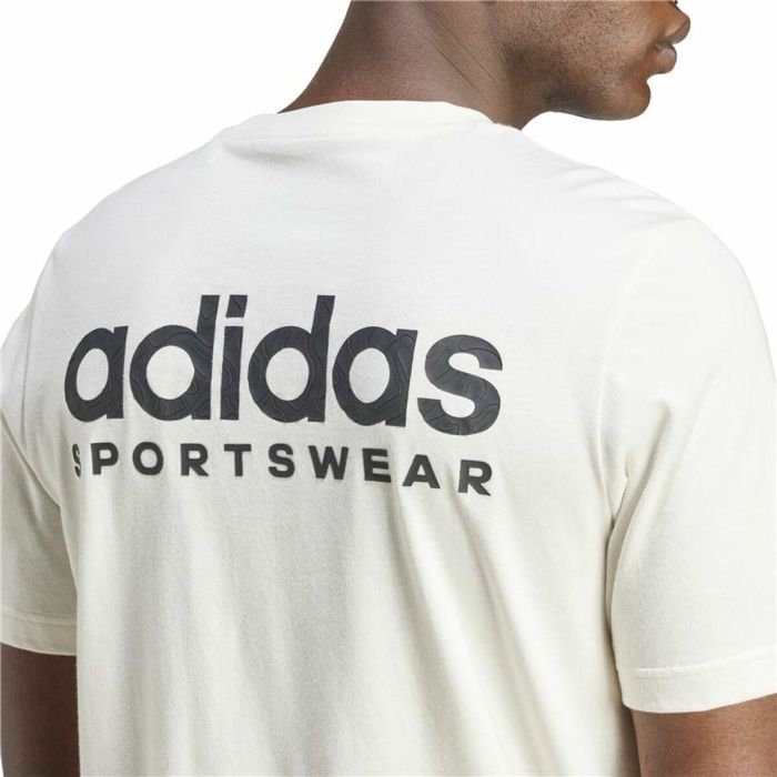 Camiseta de Manga Corta Hombre Adidas Molded Linear Blanco Natural 1 Camiseta de Manga Corta Hombre Adidas Molded Linear Blanco Natural 1