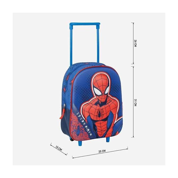 Mochila infantil trolley 3D spiderman 25.0 x 31.0 x 10.0 cm 3