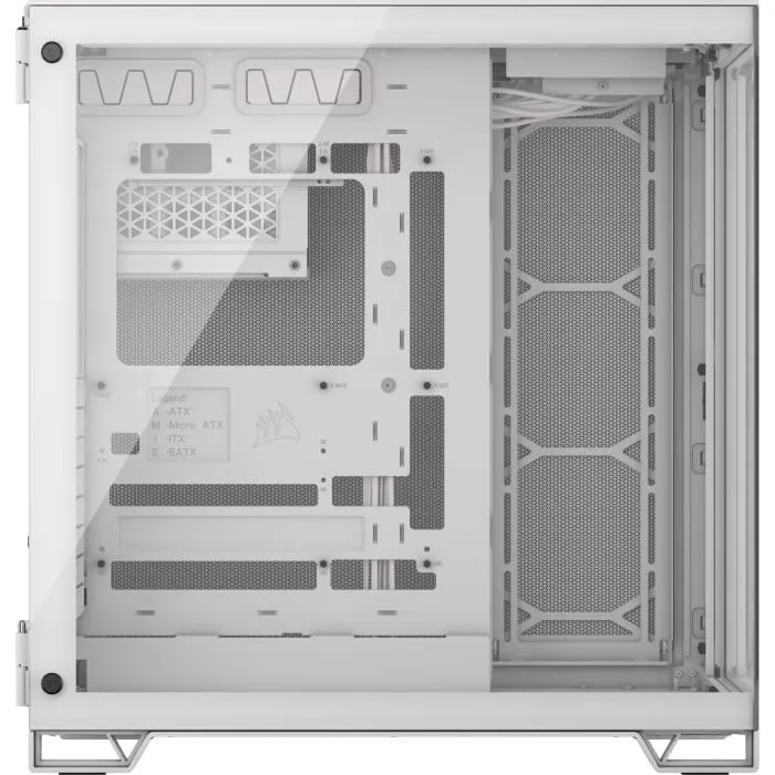Corsair Caja PC 6500X Cámara Media Torre Doble Cámara Vidrio Templado Blanco COR0840006664703 4