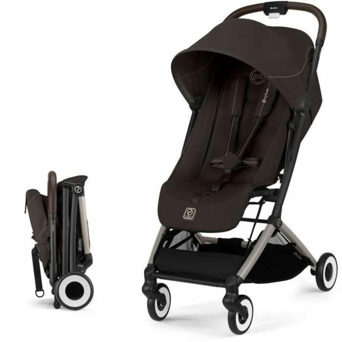 Cybex CYB4063846523368 Cochecito Ultracompacto Cómodo Orfeo 4 Ruedas Marrón Chocolate