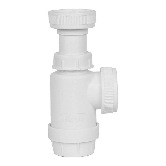 Mirtak Sifón de Botella Extensible 1" 1/2" Blanco Plástico PVC Válvula Automática 0 Mirtak Sifón de Botella Extensible 1" 1/2" Blanco Plástico PVC Válvula Automática 0