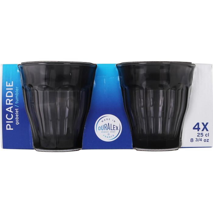 Duralex Set de 4 Vasos Picardie 25 cl Gris (12 Cajas) 1