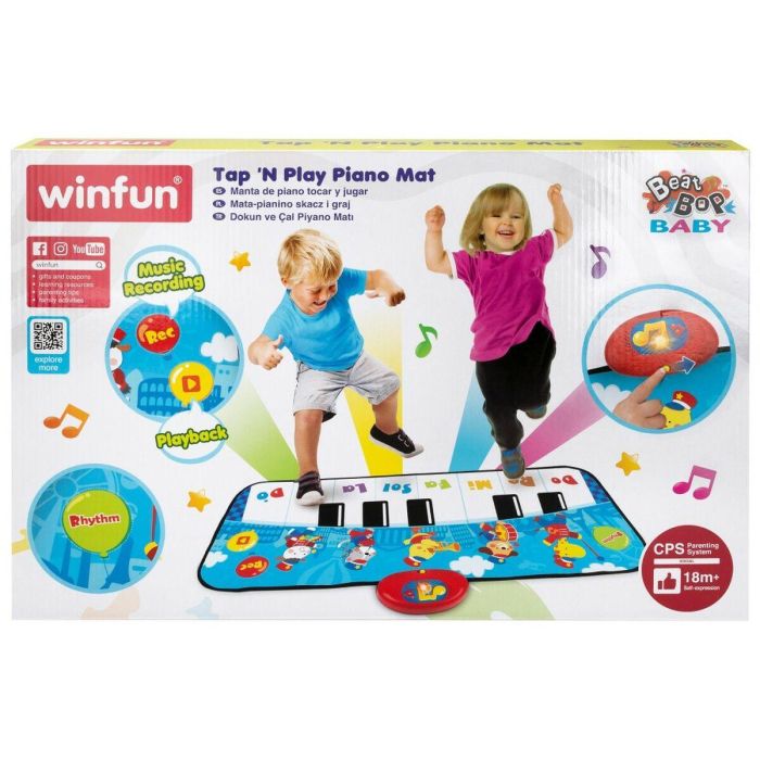 Piano de juguete Winfun 90 x 0,5 x 38 cm Azul Animales (6 Unidades) 1 Piano de juguete Winfun 90 x 0,5 x 38 cm Azul Animales (6 Unidades) 1