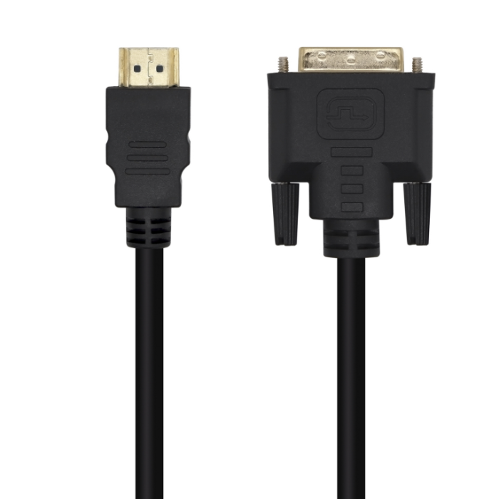 AISENS - CABLE DVI A HDMI, DVI18+1/M-HDMI A/M, NEGRO, 3.0M