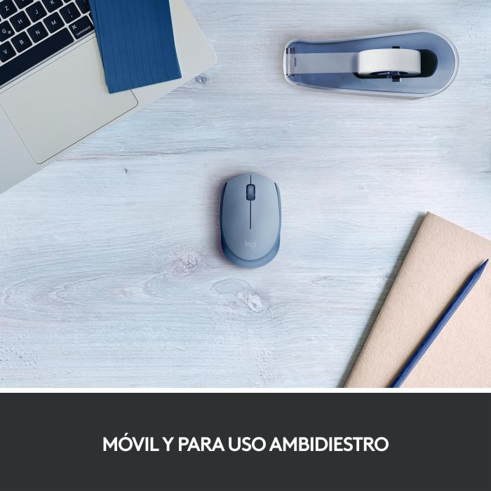 LOGITECH MOUSE RATON M171 OPTICO WIRELESS INALAMBRICO GRIS AZULADO 7 LOGITECH MOUSE RATON M171 OPTICO WIRELESS INALAMBRICO GRIS AZULADO 7