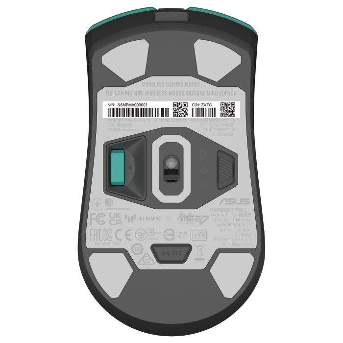 ASUS TUF Gaming Mini Ratón Inalámbrico Hatsune Miku Edition RF Wireless + Bluetooth + USB Type-A Óptico 1200 DPI