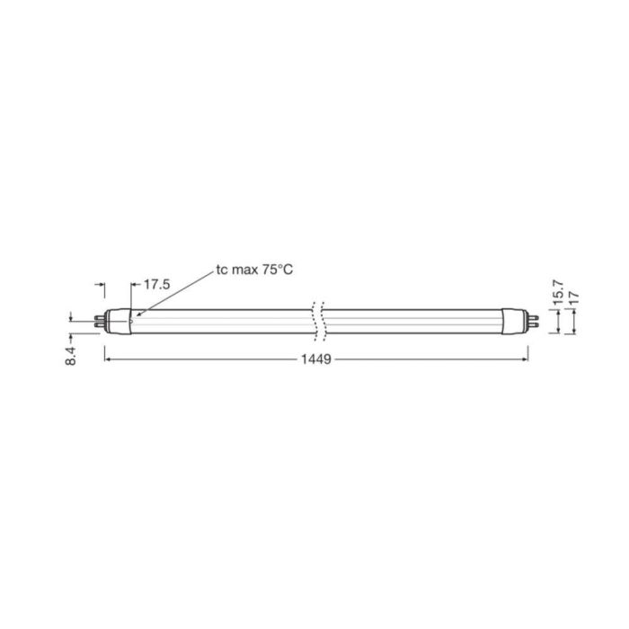 [LVE-4058075730397] Tubo LED T5 Ledvance G5 37W 5600Lm 6500K 180º IP20 Regulable 1