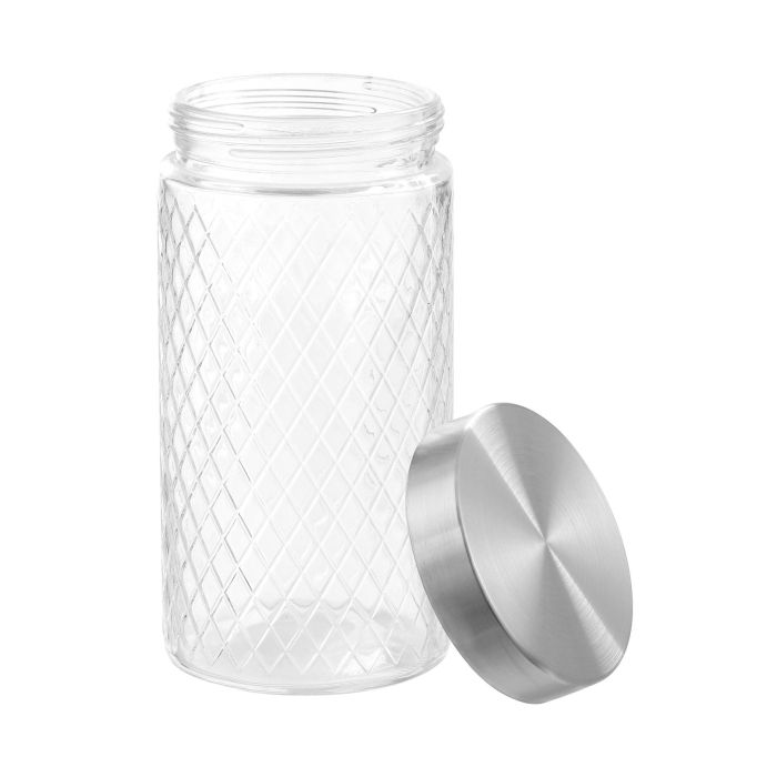 Tarro Vidrio T/Acero 1.70Lt.Relieve Anna (12 Unidades) 5 Tarro Vidrio T/Acero 1.70Lt.Relieve Anna (12 Unidades) 5