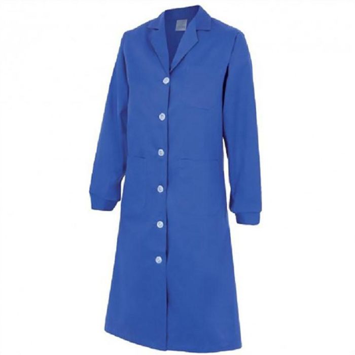 DUVER Bata Trabajo Señora Manga Larga Tergal Ref. Vesín P-38 Ropa Color Azulina Tallas 40-54