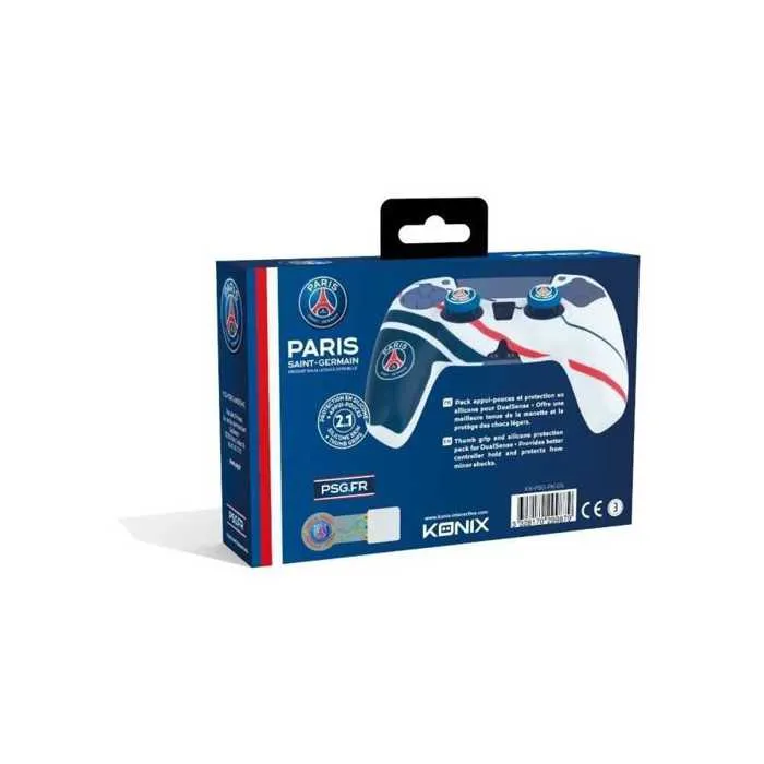 Konix Funda Protectora para Mando DualSense de PS5 de Silicona con Agarres para Pulgares - Azul, Blanco y Rojo 3 Konix Funda Protectora para Mando DualSense de PS5 de Silicona con Agarres para Pulgares - Azul, Blanco y Rojo 3