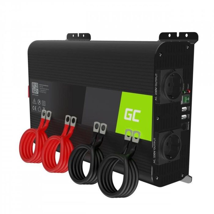Green Cell INVGC11 Inversor de Corriente para Coche 12V a 230V 2000W/4000W PRO DC-AC Universal