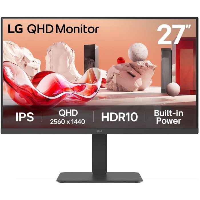 LG 27BA45QB-B Monitor IPS de 27" (68,6cm) QHD (2560x1440) 75Hz HDR10 5ms, 2xHDMI DP, Altavoces, Pivot, Negro