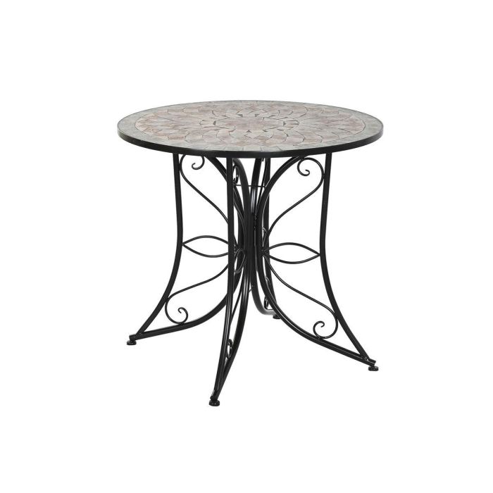 Mesa Redonda Comedor Terraza Y Jardin DKD Home Decor Negro Multicolor 80 x 76 x 80 cm 5 Mesa Redonda Comedor Terraza Y Jardin DKD Home Decor Negro Multicolor 80 x 76 x 80 cm 5