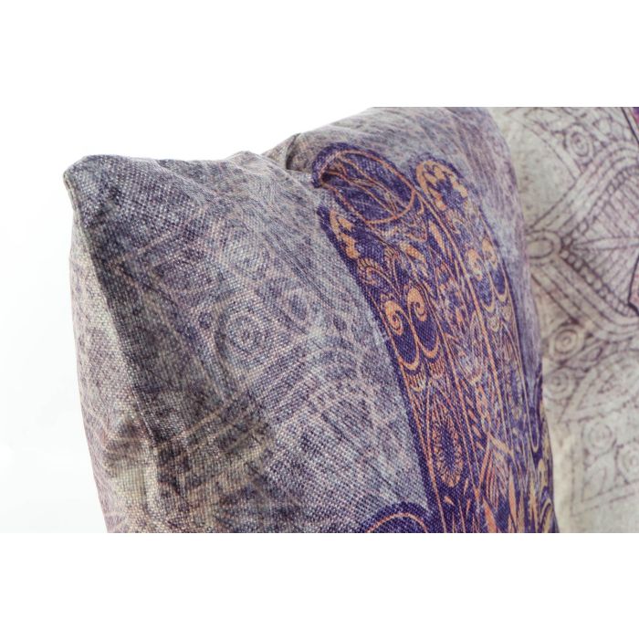 DKD Home Decor Cojin Beige Gris Poliester 10 x 45 x 45 cm (4 Unidades) 1