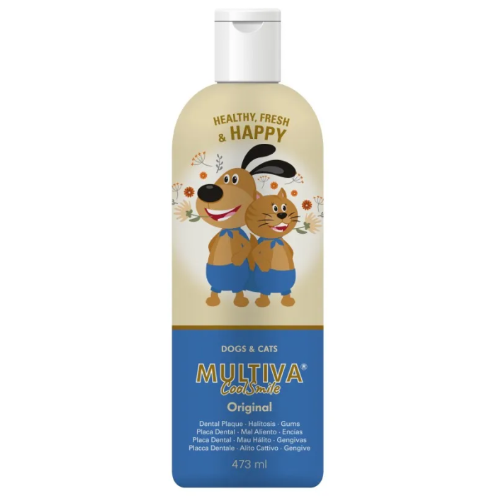 Multiva Coolsmile Solución Oral para Perros y Gatos, higiene bucodental, 473 mL