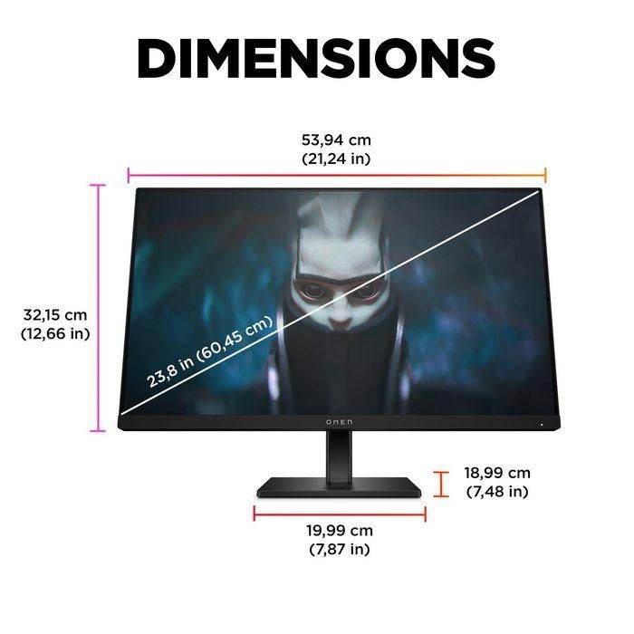 HP OMEN 24 Monitor Gaming 23.8 pulgadas FHD 165Hz para Juegos de Alto Rendimiento, Colores Vibrantes y Diseño Elegante 16 HP OMEN 24 Monitor Gaming 23.8 pulgadas FHD 165Hz para Juegos de Alto Rendimiento, Colores Vibrantes y Diseño Elegante 16