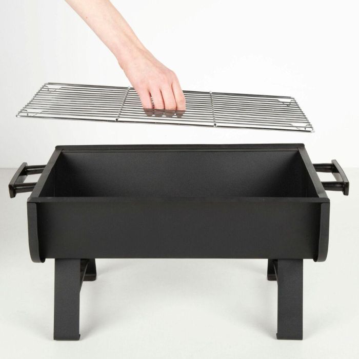 Barbacoa Portátil Aktive Acero 45 x 25 x 30 cm Negro (2 Unidades) 4 Barbacoa Portátil Aktive Acero 45 x 25 x 30 cm Negro (2 Unidades) 4