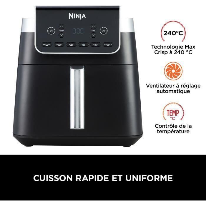 Ninja Freidora de Aire 6 en 1 MAX 6.2L - 6 Funciones, Cocina Rápida, Ahorro de Energía 3 Ninja Freidora de Aire 6 en 1 MAX 6.2L - 6 Funciones, Cocina Rápida, Ahorro de Energía 3