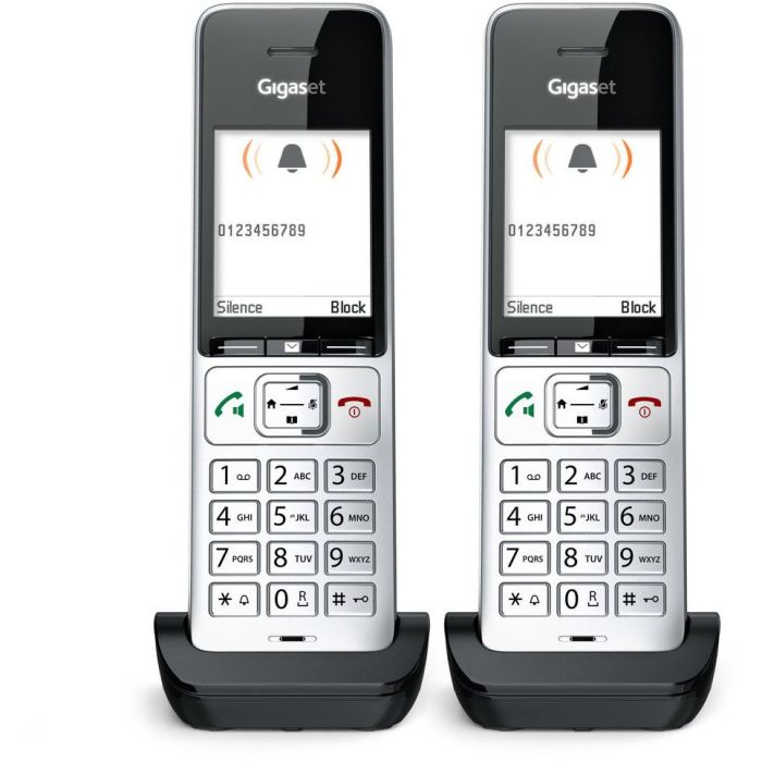 Gigaset COMFORT 500HX duo Teléfono DECT/analógico inalámbrico doble Altavoz Identificador de llamadas Negro/Plata 10 Gigaset COMFORT 500HX duo Teléfono DECT/analógico inalámbrico doble Altavoz Identificador de llamadas Negro/Plata 10