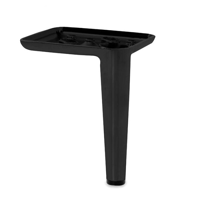 Q&Q Pata Metálica Birdie, Altura 150mm, Acabado Negro Mate, Acero Resistente para Muebles y Estructuras