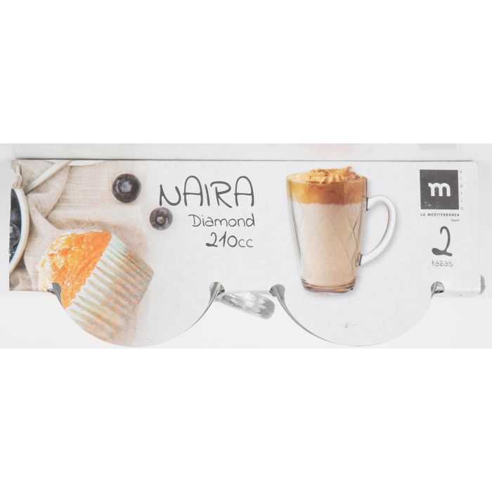 La Mediterranea Set 2 Tazas Café C/Leche Diamond Naira 210 ml 3