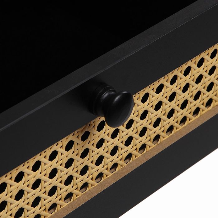 Mesilla de noche Ahedo negro Versa - 30x40x55 cm, madera MDF y metal 3 Mesilla de noche Ahedo negro Versa - 30x40x55 cm, madera MDF y metal 3
